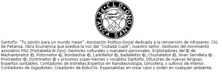 Santo�o, tu opci�n para un mundo mejor